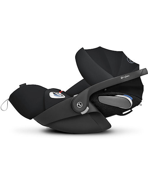 Cybex Seggiolino Auto per Neonati Cloud Z i-Size - Deep Black - Reclinabile con Rotazione 180° Seggiolini Auto Gruppo 0+/1