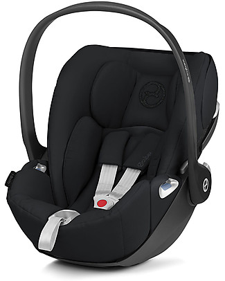 Cybex Seggiolino Auto per Neonati Cloud Z i-Size - Deep Black - Reclinabile con Rotazione 180° Seggiolini Auto per Neonati