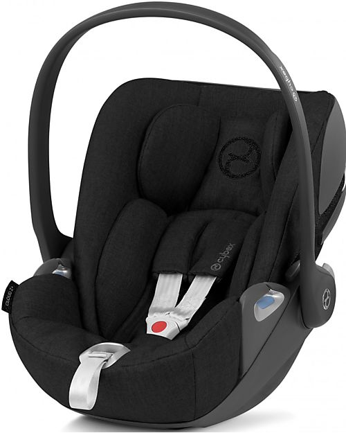 Cybex Seggiolino Auto per Neonati Cloud Z i-Size PLUS - Deep Black - Reclinabile con Rotazione 180° Seggiolini Auto Gruppo 0+/1