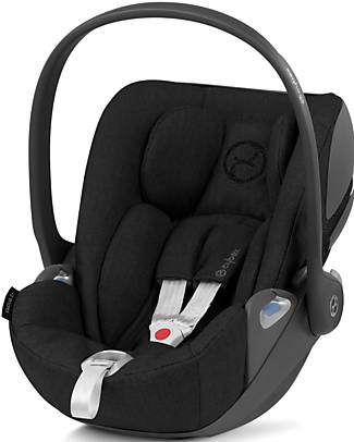 Cybex Seggiolino Auto per Neonati Cloud Z i-Size PLUS - Deep Black - Reclinabile con Rotazione 180° Seggiolini Auto Gruppo 0+/1