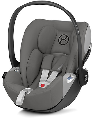 Cybex Seggiolino Auto per Neonati Cloud Z i-Size - Soho Grey - Reclinabile con Rotazione 180° Seggiolini Auto Gruppo 0+/1