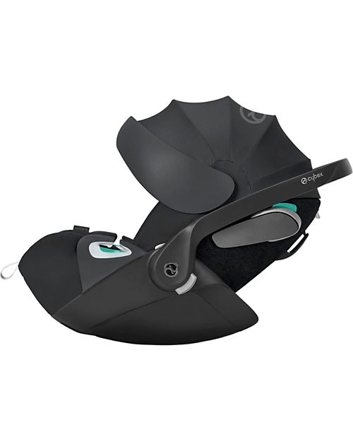 Cybex Seggiolino Auto per Neonati Cloud Z2 i-Size - Deep Black - Reclinabile con Rotazione 180° Seggiolini Auto Gruppo 0+/1