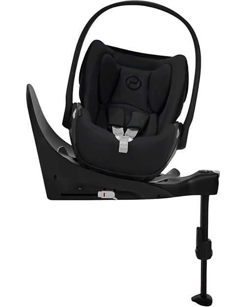 Cybex Seggiolino Auto per Neonati Cloud Z2 i-Size - Deep Black - Reclinabile con Rotazione 180° Seggiolini Auto Gruppo 0+/1