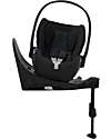 Cybex Seggiolino Auto per Neonati Cloud Z2 i-Size - Deep Black - Reclinabile con Rotazione 180° Seggiolini Auto Gruppo 0+/1