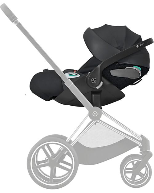 Cybex Seggiolino Auto per Neonati Cloud Z2 i-Size - Deep Black - Reclinabile con Rotazione 180° Seggiolini Auto Gruppo 0+/1