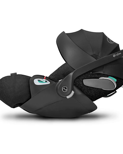 Cybex Seggiolino Auto per Neonati Cloud Z2 i-Size Plus - Deep Black - Reclinabile con Rotazione 180° Seggiolini Auto Gruppo 0+/1