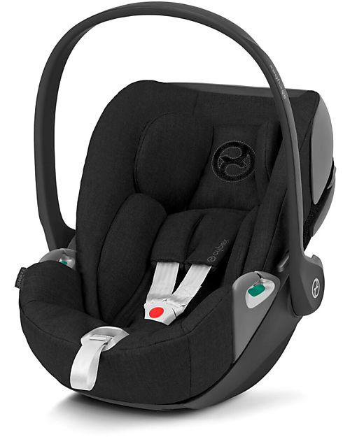 Cybex Seggiolino Auto per Neonati Cloud Z2 i-Size Plus - Deep Black - Reclinabile con Rotazione 180° Seggiolini Auto Gruppo 0+/1
