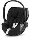Cybex Seggiolino Auto per Neonati Cloud Z2 i-Size Plus - Deep Black - Reclinabile con Rotazione 180° Seggiolini Auto Gruppo 0+/1