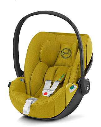 Cybex Seggiolino Auto per Neonati Cloud Z2 i-Size Plus - Mustard Yellow - Reclinabile con Rotazione 180° Seggiolini Auto Gruppo 0+/1