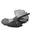 Cybex Seggiolino Auto per Neonati Cloud Z2 i-Size - Soho Grey - Reclinabile con Rotazione 180° Seggiolini Auto Gruppo 0+/1