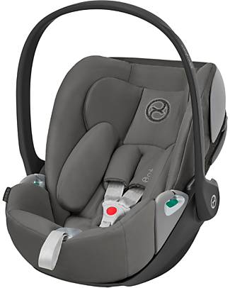 Cybex Seggiolino Auto per Neonati Cloud Z2 i-Size - Soho Grey - Reclinabile con Rotazione 180° Seggiolini Auto Gruppo 0+/1