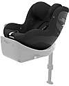 Cybex Seggiolino Auto Sirona G i-Size - Moon Black - Tessuto Traspirante Seggiolini Auto Gruppo 0+/1