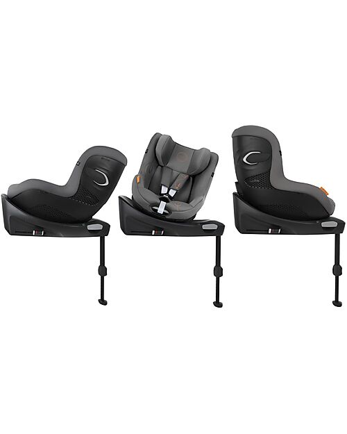 Cybex Seggiolino Auto Sirona Gi I-Size e Base Rotante 360° - Lava Grey - dalla Nascita ai 4 Anni Seggiolini Auto Gruppo 0+/1