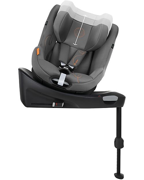 Cybex Seggiolino Auto Sirona Gi I-Size e Base Rotante 360° - Lava Grey - dalla Nascita ai 4 Anni Seggiolini Auto Gruppo 0+/1