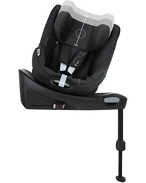 Cybex Seggiolino Auto Sirona Gi I-Size e Base Rotante 360° - Moon Black - dalla Nascita ai 4 Anni Seggiolini Auto Gruppo 0+/1