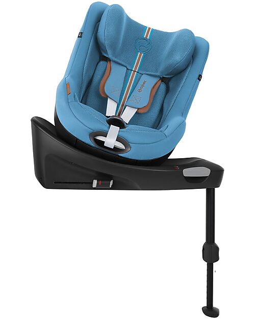 Cybex Seggiolino Auto Sirona Gi I-Size Plus e Base Rotante 360° - Beach Blue - dalla Nascita ai 4 Anni Seggiolini Auto Gruppo 0+/1