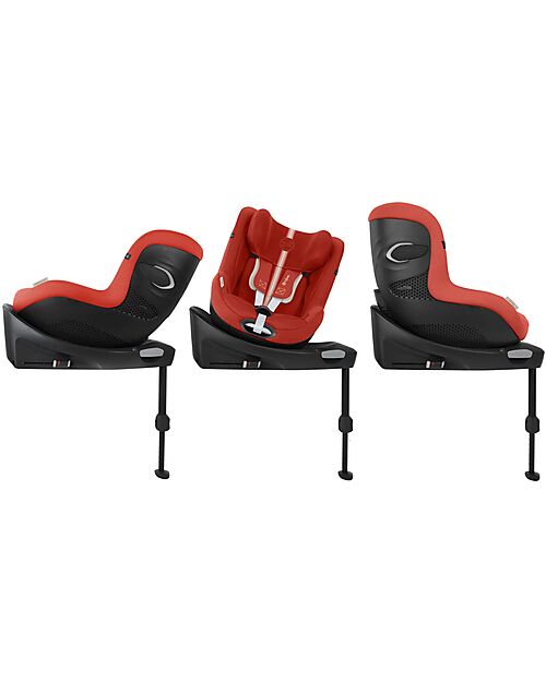 Cybex Seggiolino Auto Sirona Gi I-Size Plus e Base Rotante 360° - Hibiscus Red - dalla Nascita ai 4 Anni Seggiolini Auto Gruppo 0+/1