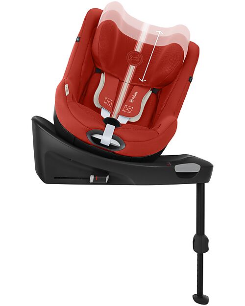 Cybex Seggiolino Auto Sirona Gi I-Size Plus e Base Rotante 360° - Hibiscus Red - dalla Nascita ai 4 Anni Seggiolini Auto Gruppo 0+/1