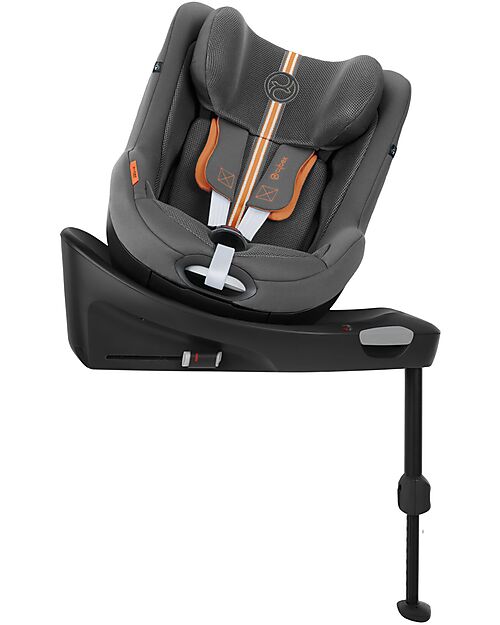 Cybex Seggiolino Auto Sirona Gi I-Size Plus e Base Rotante 360° - Lava Grey - dalla Nascita ai 4 Anni Seggiolini Auto Gruppo 0+/1