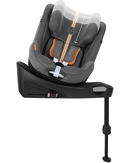 Cybex Seggiolino Auto Sirona Gi I-Size Plus e Base Rotante 360° - Lava Grey - dalla Nascita ai 4 Anni Seggiolini Auto Gruppo 0+/1