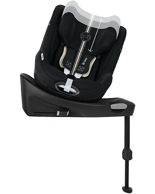Cybex Seggiolino Auto Sirona Gi I-Size Plus e Base Rotante 360° - Moon Black - dalla Nascita ai 4 Anni Seggiolini Auto Gruppo 0+/1