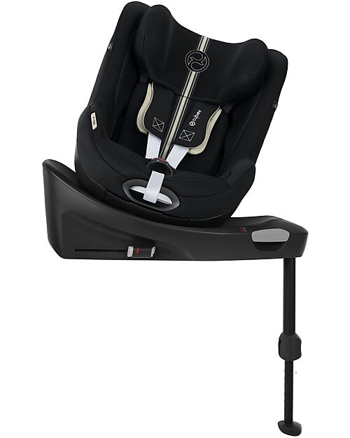 Cybex Seggiolino Auto Sirona Gi I-Size Plus e Base Rotante 360° - Moon Black - dalla Nascita ai 4 Anni Seggiolini Auto Gruppo 0+/1