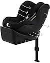 Cybex Seggiolino Auto Sirona Gi I-Size Plus e Base Rotante 360° - Moon Black - dalla Nascita ai 4 Anni Seggiolini Auto Gruppo 0+/1