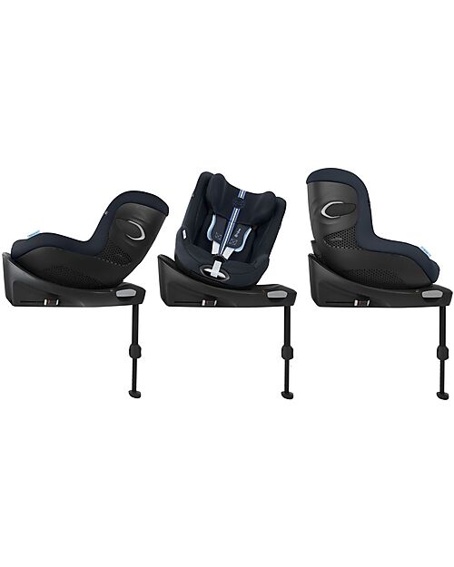 Cybex Seggiolino Auto Sirona Gi I-Size Plus e Base Rotante 360° - Ocean Blue - dalla Nascita ai 4 Anni Seggiolini Auto Gruppo 0+/1