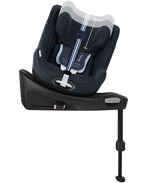 Cybex Seggiolino Auto Sirona Gi I-Size Plus e Base Rotante 360° - Ocean Blue - dalla Nascita ai 4 Anni Seggiolini Auto Gruppo 0+/1