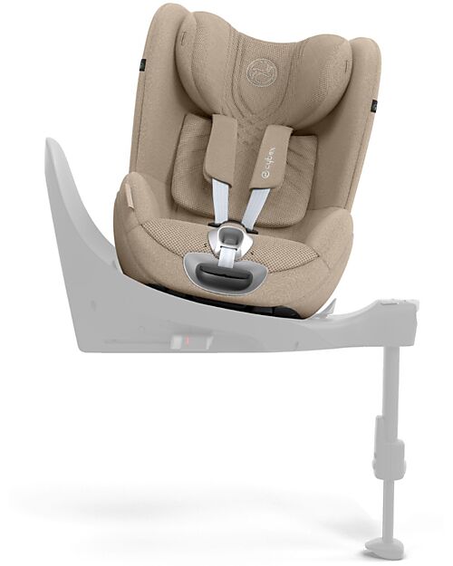 Cybex Seggiolino Auto Sirona T i-Size Plus - Cozy Beige - Cappottina Solare con Inserti in Mesh - Rotazione a 360° Seggiolini Auto Gruppo 0+/1