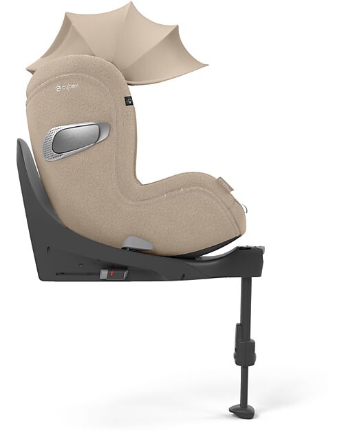 Cybex Seggiolino Auto Sirona T i-Size Plus - Cozy Beige - Cappottina Solare con Inserti in Mesh - Rotazione a 360° Seggiolini Auto Gruppo 0+/1