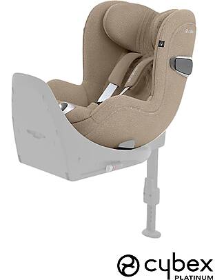 Cybex Seggiolino Auto Sirona T i-Size Plus - Cozy Beige - Cappottina Solare con Inserti in Mesh - Rotazione a 360° Seggiolini Auto Gruppo 0+/1