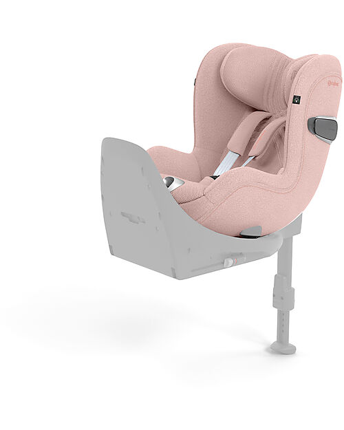 Cybex Seggiolino Auto Sirona T i-Size Plus - Peach Pink - Cappottina Solare con Inserti in Mesh - Rotazione a 360° Seggiolini Auto Gruppo 0+/1
