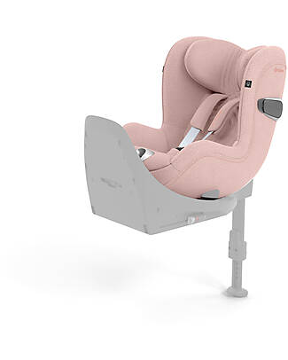 Cybex Seggiolino Auto Sirona T i-Size Plus - Peach Pink - Cappottina Solare con Inserti in Mesh - Rotazione a 360° Seggiolini Auto Gruppo 0+/1