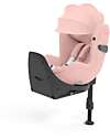 Cybex Seggiolino Auto Sirona T i-Size Plus - Peach Pink - Cappottina Solare con Inserti in Mesh - Rotazione a 360° Seggiolini Auto Gruppo 0+/1