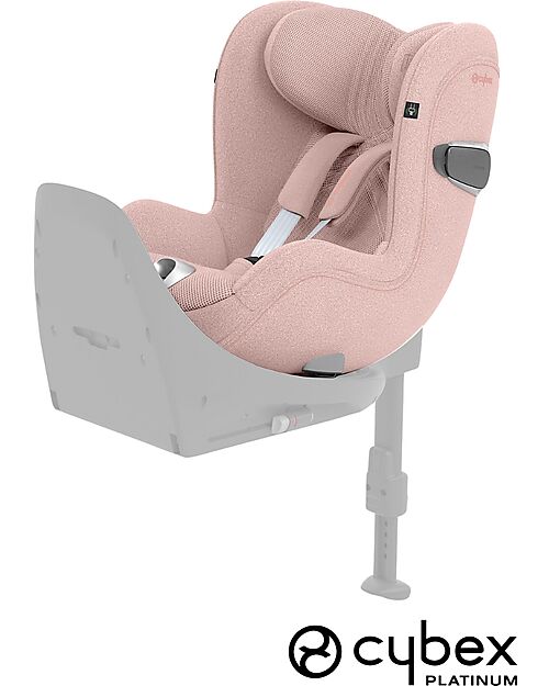 Cybex Seggiolino Auto Sirona T i-Size Plus - Peach Pink - Cappottina Solare con Inserti in Mesh - Rotazione a 360° Seggiolini Auto Gruppo 0+/1