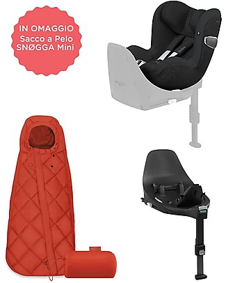 Cybex Seggiolino Auto Sirona Z i-Size Deep Black + Base Z + Sacco a pelo SNØGGA Mini in Omaggio! Seggiolini Auto Gruppo 0+/1