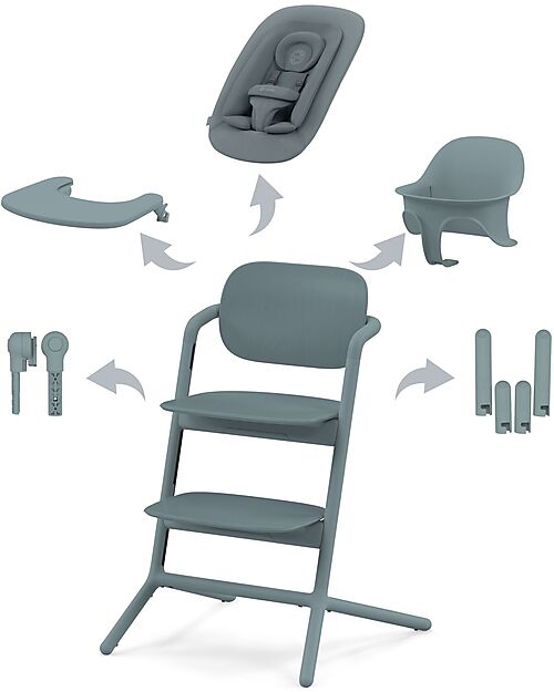 Cybex Seggiolone Evolutivo Lemo 4in1 - Stone Blue / Mid Blue Seggioloni Pappa