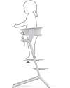 Cybex Set Torre di Apprendimento per Sedia Evolutiva LEMO - All White - Include Tappetini Antiscivolo Seggioloni Pappa