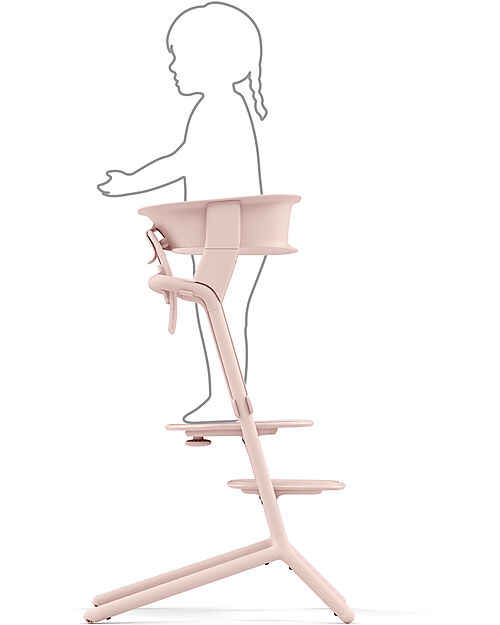 Cybex Set Torre di Apprendimento per Sedia Evolutiva LEMO - Pearl Pink - Include Tappetini Antiscivolo Seggioloni Pappa