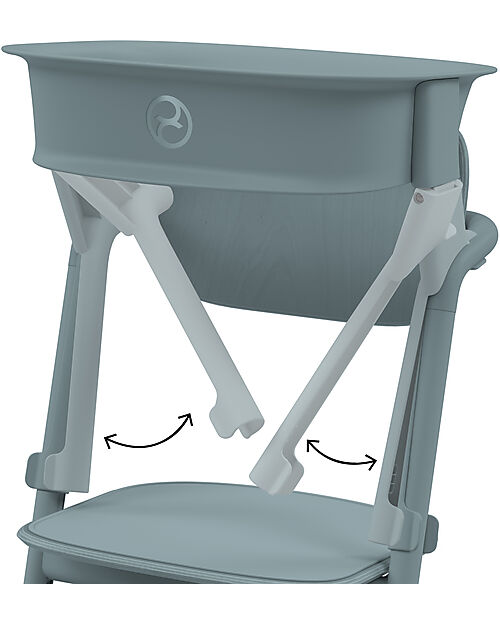 Cybex Set Torre di Apprendimento per Sedia Evolutiva LEMO - Stone Blue - Include Tappetini Antiscivolo Seggioloni Pappa