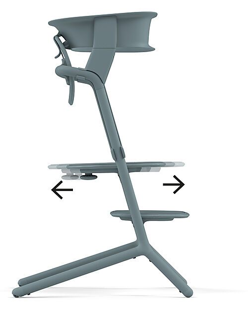 Cybex Set Torre di Apprendimento per Sedia Evolutiva LEMO - Stone Blue - Include Tappetini Antiscivolo Seggioloni Pappa