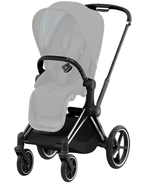 Cybex Telaio Elettrico e-Priam - Chrome Brown - con App per Dondolio! Passeggini Classici
