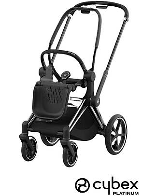 Cybex Telaio Elettrico e-Priam - Chrome Brown - con App per Dondolio! Passeggini Classici