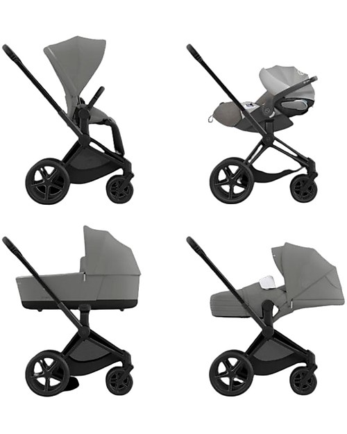 Cybex Telaio Elettrico e-Priam - Matt Black - con App per Dondolio! Passeggini Classici