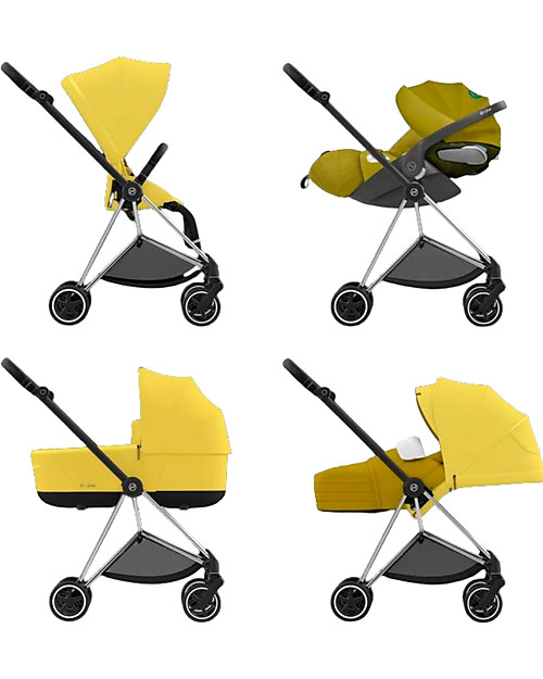 Cybex Telaio Passeggino Mios3 Platinum - Chrome Black - per la Città Passeggini Classici