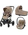 Cybex Trio Balios - Almond Beige - Include Passeggino Navicella e Ovetto Passeggini Trio e Duo