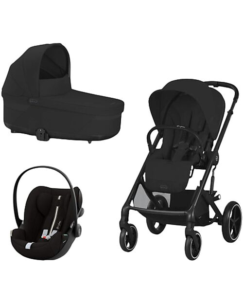 Cybex Trio Balios - Moon Black - Include Passeggino Navicella e Ovetto Passeggini Trio e Duo