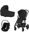Cybex Trio Balios - Moon Black - Include Passeggino Navicella e Ovetto Passeggini Trio e Duo