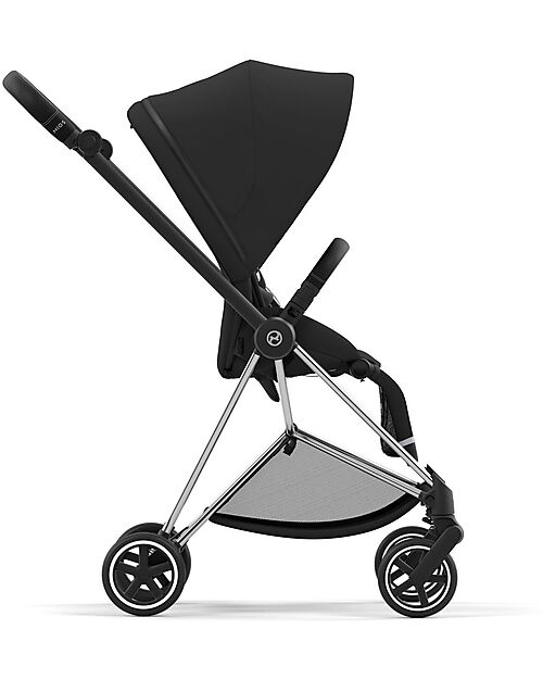 Cybex TRIO Mios3 - Telaio Chrome Black con Seduta + Navicella + Ovetto - Sepia Black + Base T Isofix Passeggini Trio e Duo